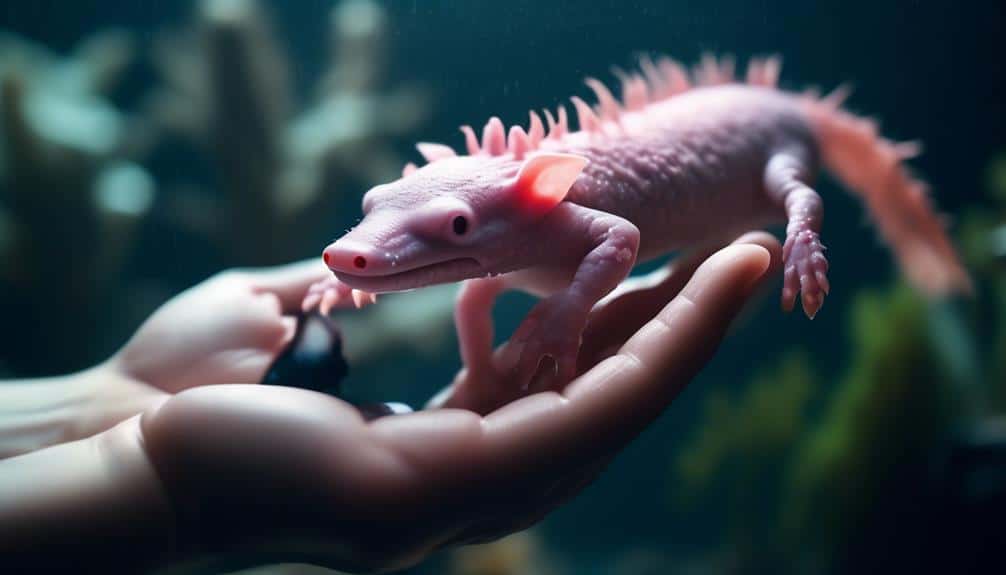 safe handling of axolotls