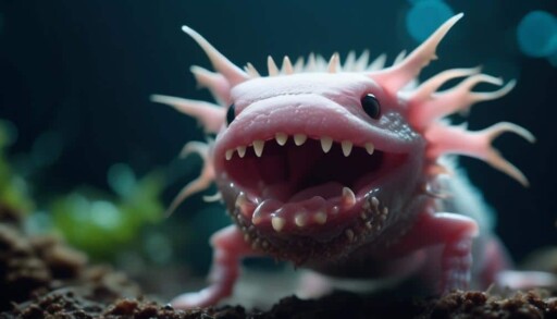 axolotl mouth structure explained