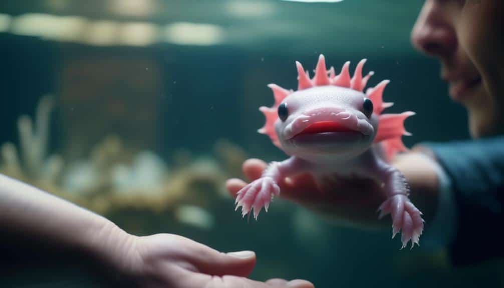 axolotls recognizing and bonding