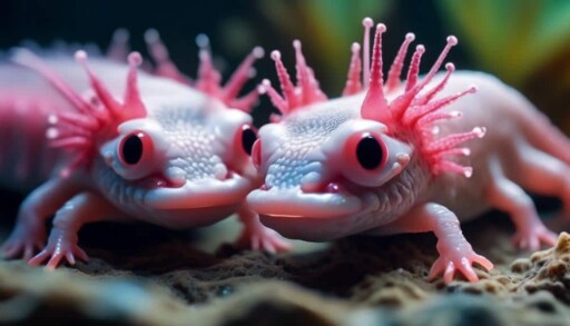 axolotl s expressing affection or disinterest