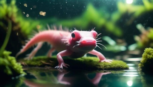 axolotls in their environment