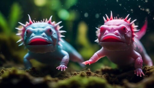 silent communication of axolotls