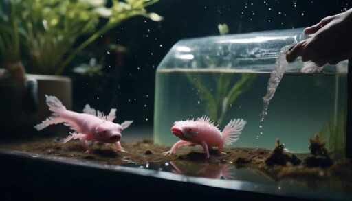 axolotl water change instructions