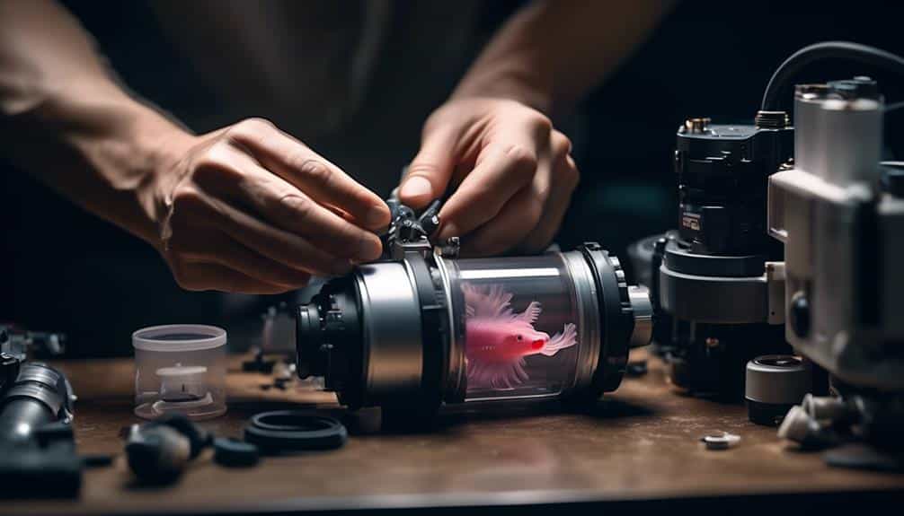 break down the filter parts