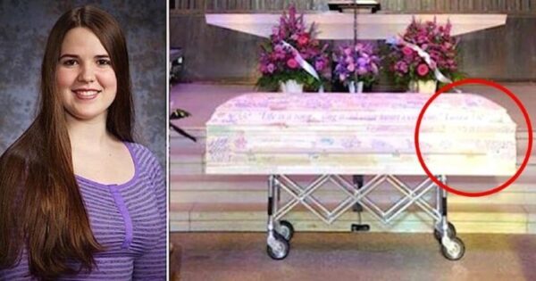 TEEN GIRL DIES, THEN MOM LOOKS CLOSER AT HER CASKET AND REALIZES NOTES ARE SCRIBBLED ALL OVER IT