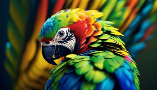 talkative and colorful parrot