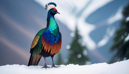 colorful bird of himalayas