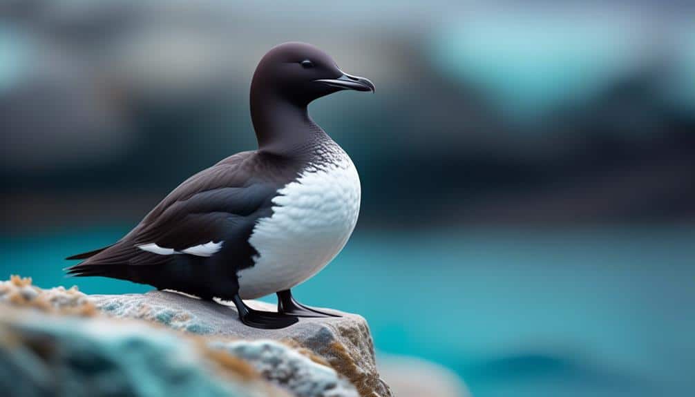 arctic seabird with dark plumage