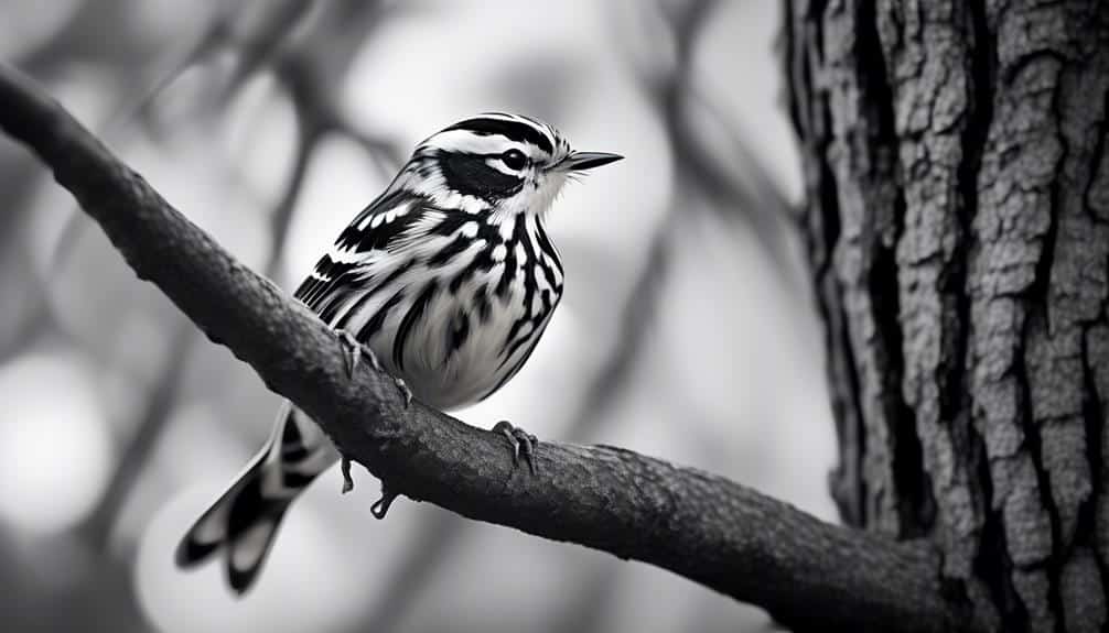 striped bird with unique pattern