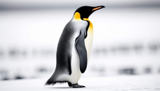 adorable penguin waddling