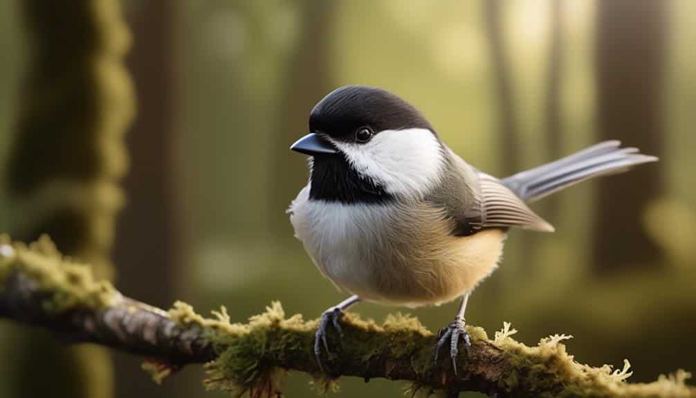 small bird with black cap