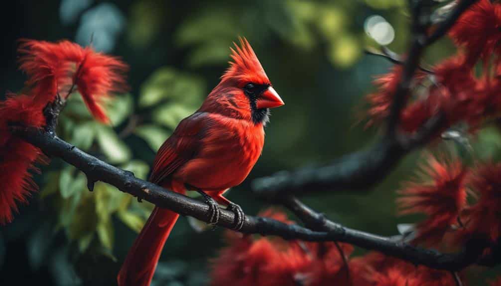 bright red bird species