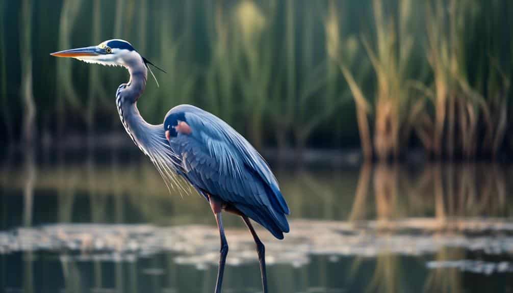 elegant bird by water