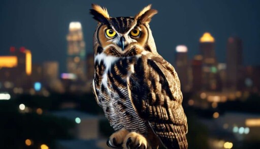 nocturnal predator with feathers