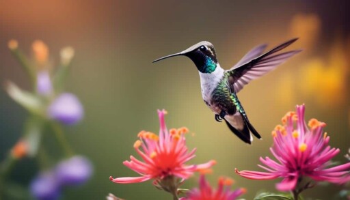 small hummingbird with black chin