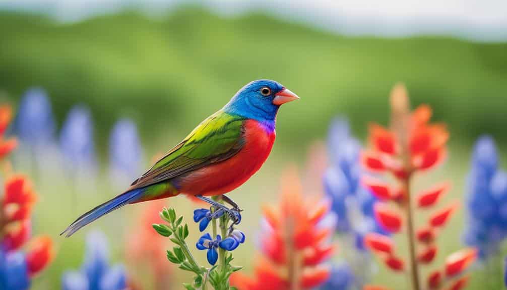 vibrant colorful bird species