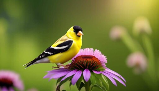 bright yellow bird with black