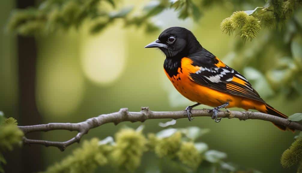 bird with orange plumage