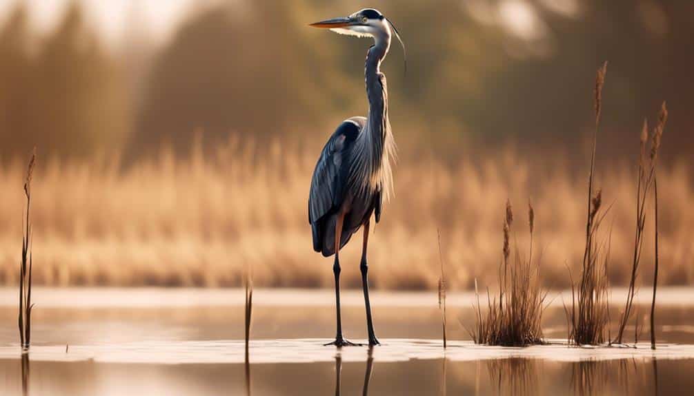 elegant bird with long neck