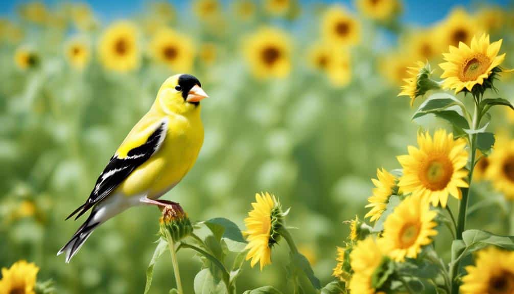 bright yellow bird with black