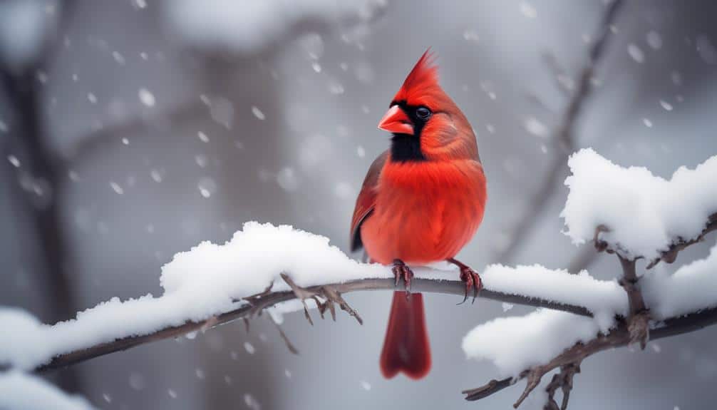 bright red bird with crest