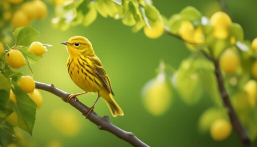 small yellow songbird species