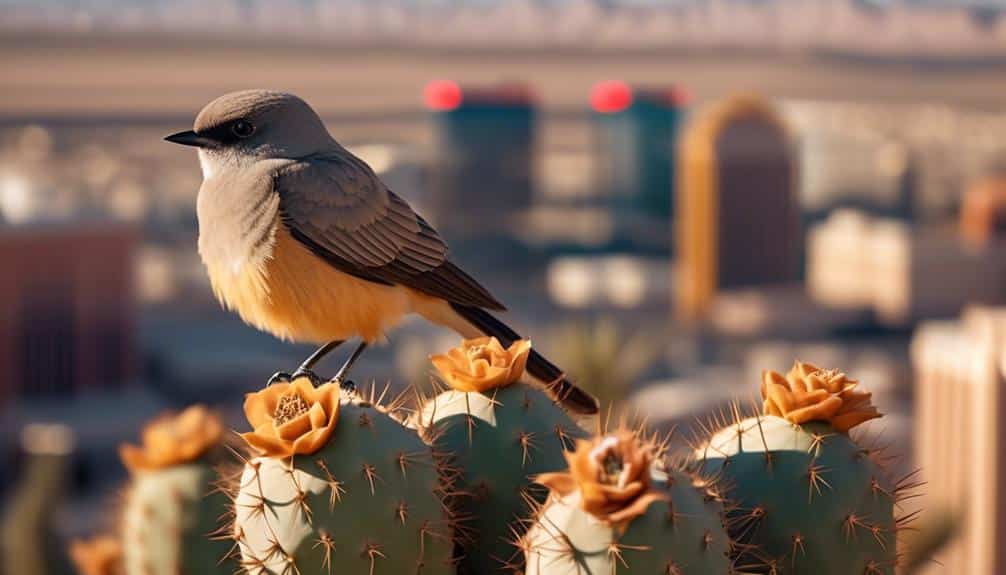 flycatcher with gray plumage