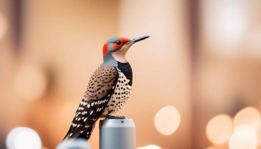 woodpecker with red mustache