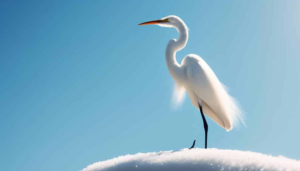 elegant white bird species