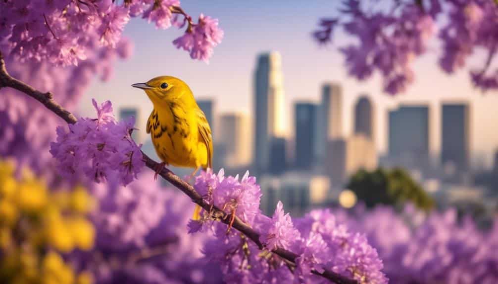 small songbird with yellow plumage