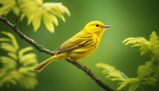 small bird with yellow plumage