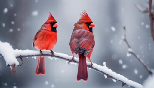 bright red bird species