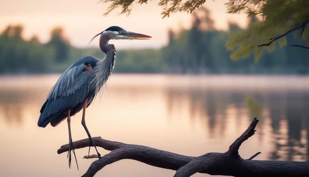 elegant bird with long neck