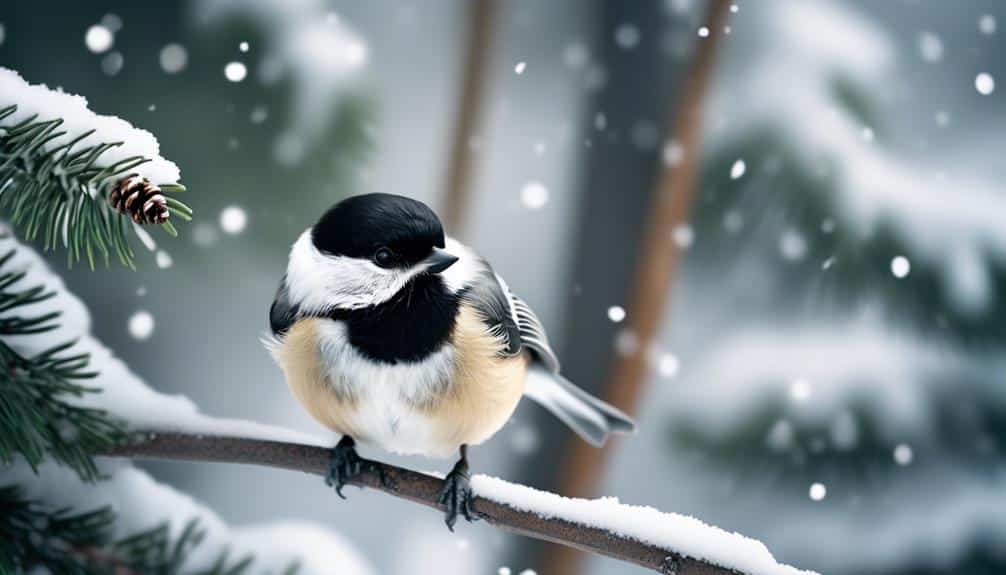 small bird with black cap