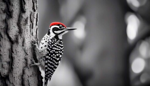 distinctive woodpecker with ladder like markings