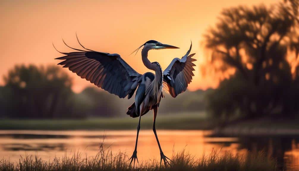 elegant water bird sighting