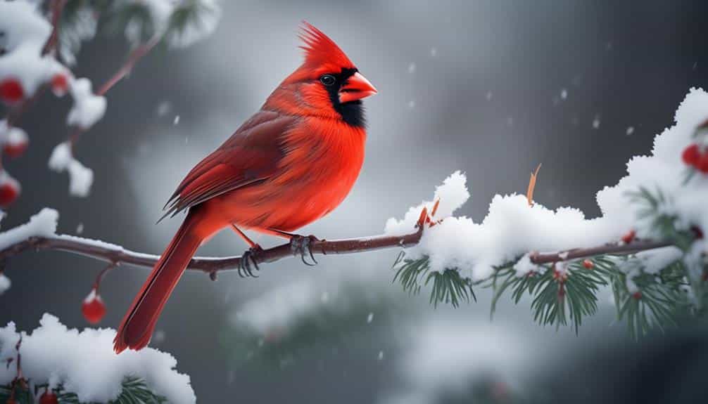 bright red bird species