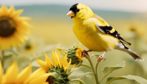 bright yellow bird with black