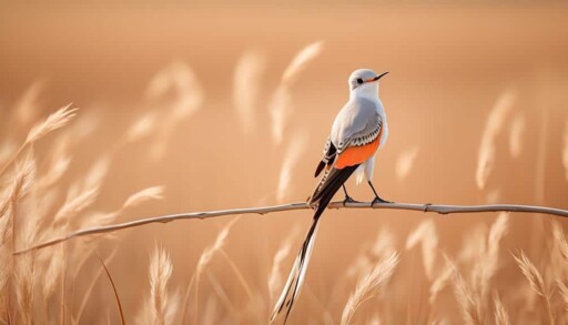 distinctive bird with long tail