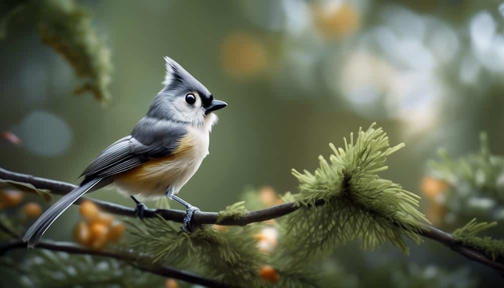 small gray bird with crest