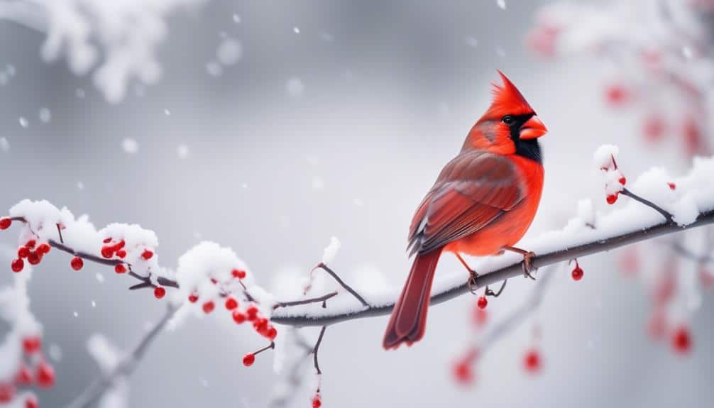 vibrant red bird species