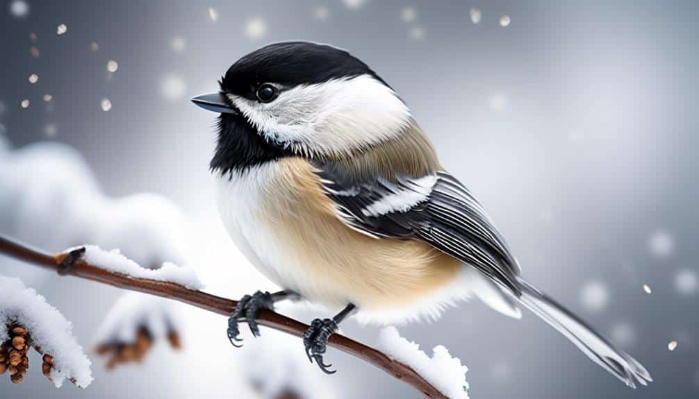 small bird with black cap