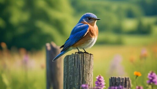 bright blue bird species