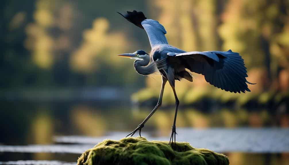 graceful bird by water