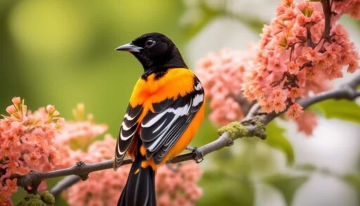 orange and black bird
