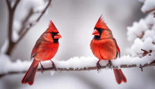 bright red songbird species