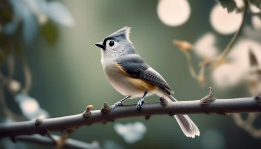 small songbird with tuft
