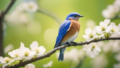 vibrant blue bird species