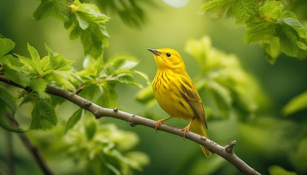 small bird with yellow feathers