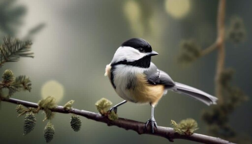 small bird with black cap